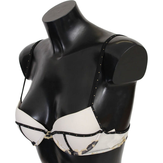 Just Cavalli Elegant White Push-Up Bra With Logo Details Just Cavalli