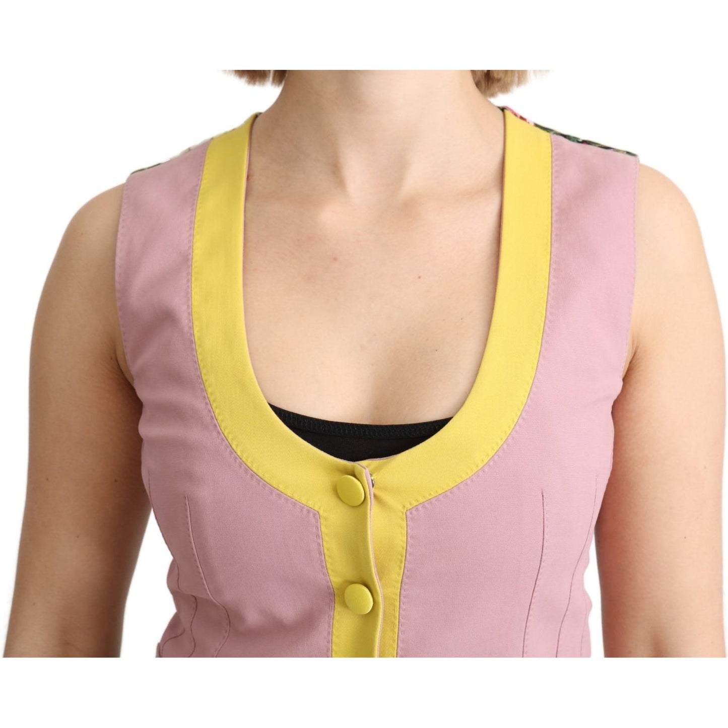 Dolce & Gabbana Chic Sleeveless Vest in Pink Hues Dolce & Gabbana