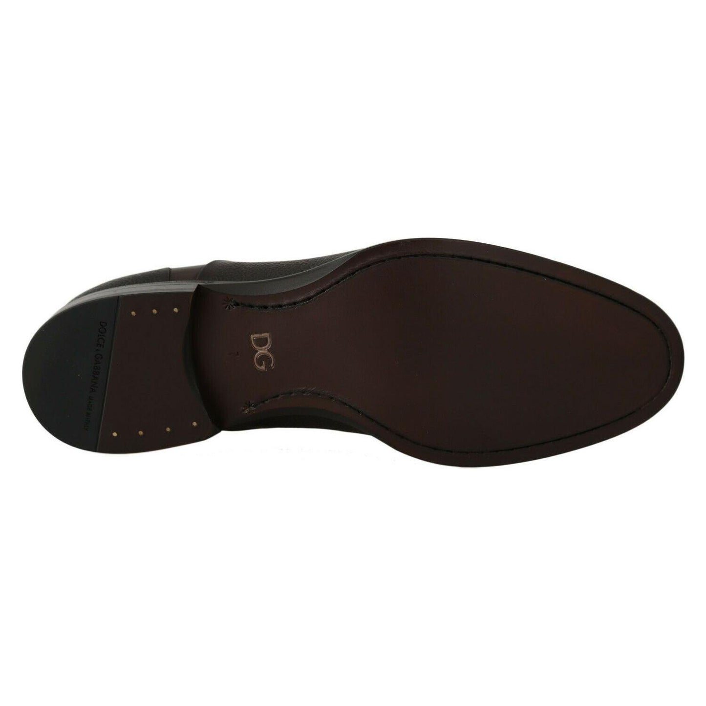 Dolce & Gabbana Elegant Brown Leather Formal Lace-ups Dolce & Gabbana