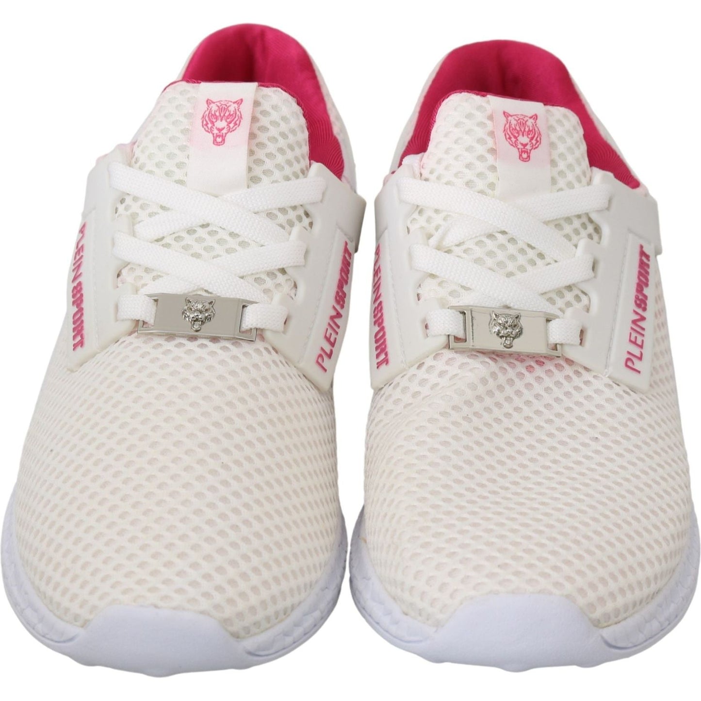 Philipp Plein Chic White Becky Sneakers with Pink Accents WOMAN SNEAKERS Philipp Plein