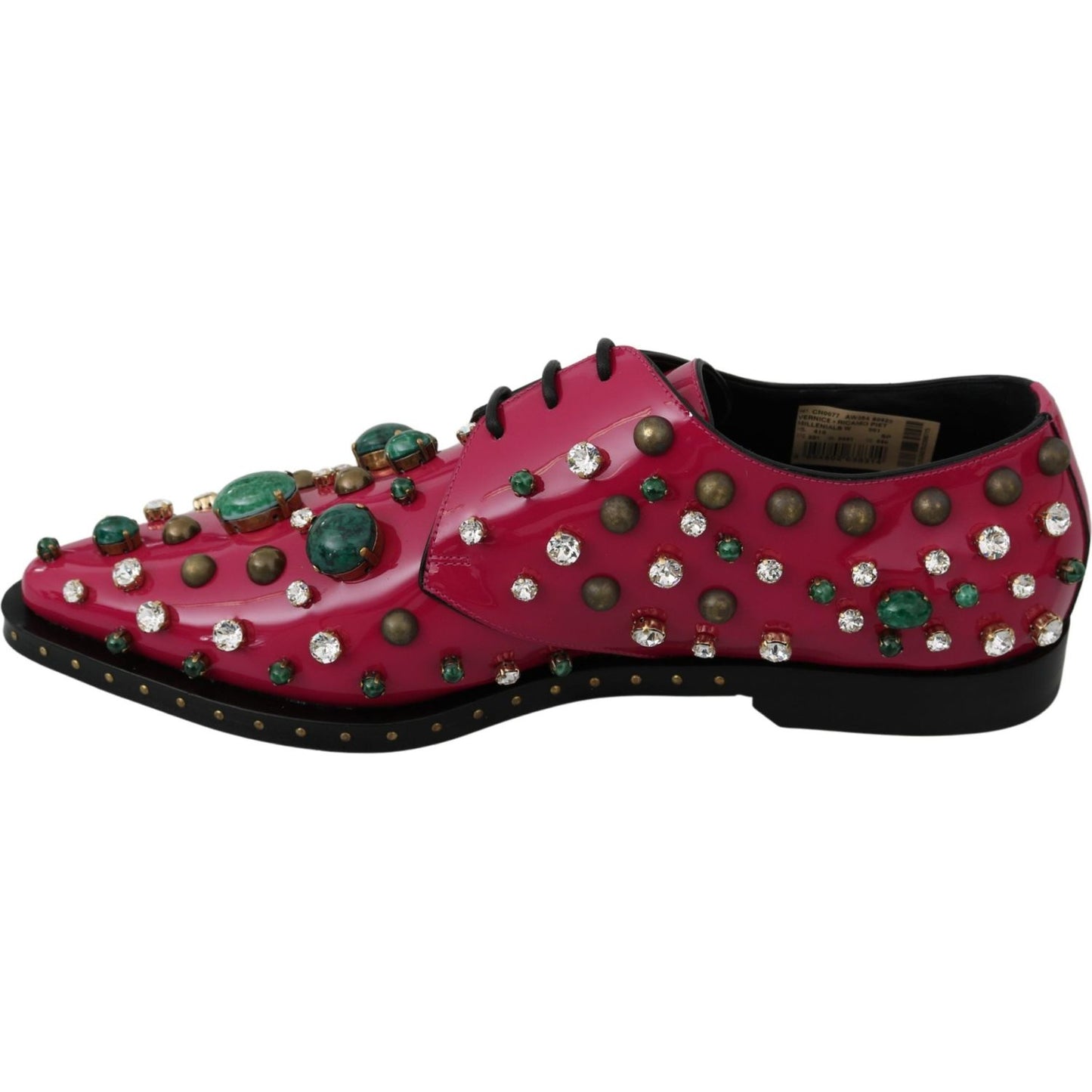 Dolce & Gabbana Fuchsia Pink Crystal Patent Flats Dolce & Gabbana