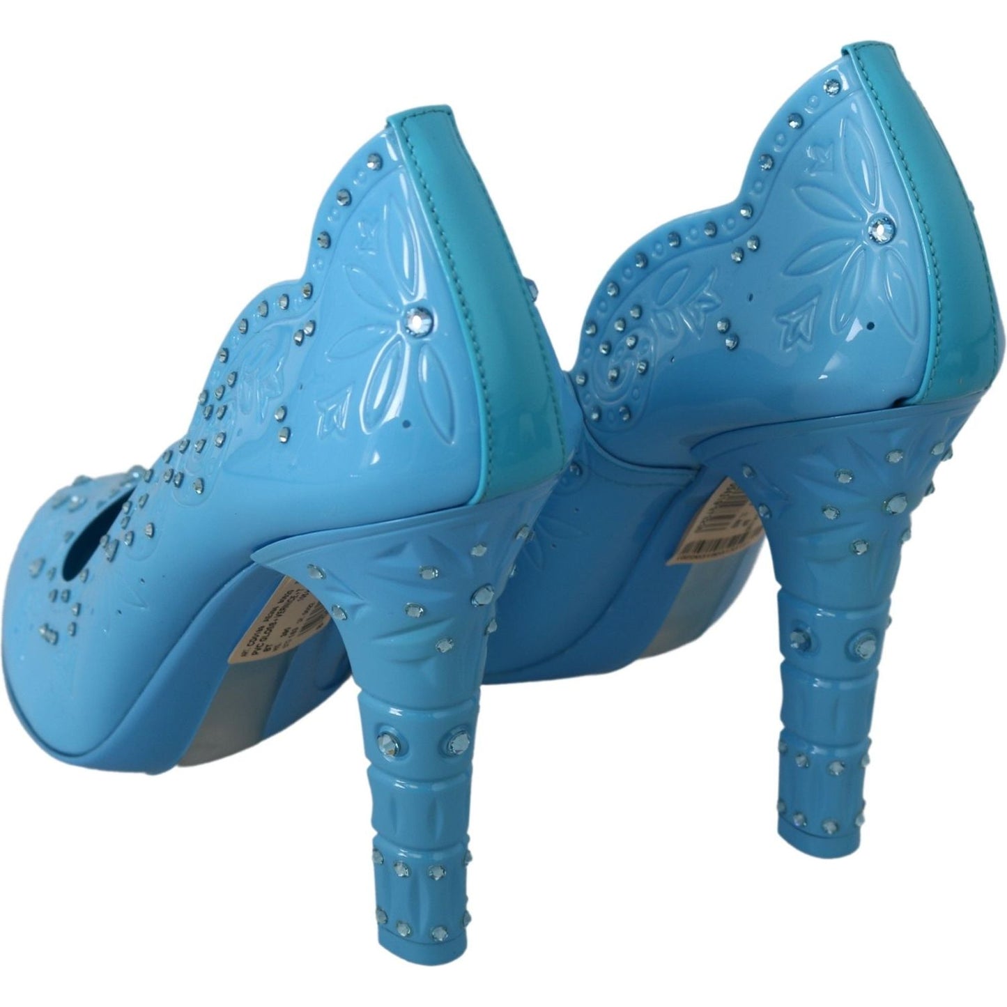 Dolce & Gabbana Crystal Embellished Blue Cinderella Pumps Dolce & Gabbana