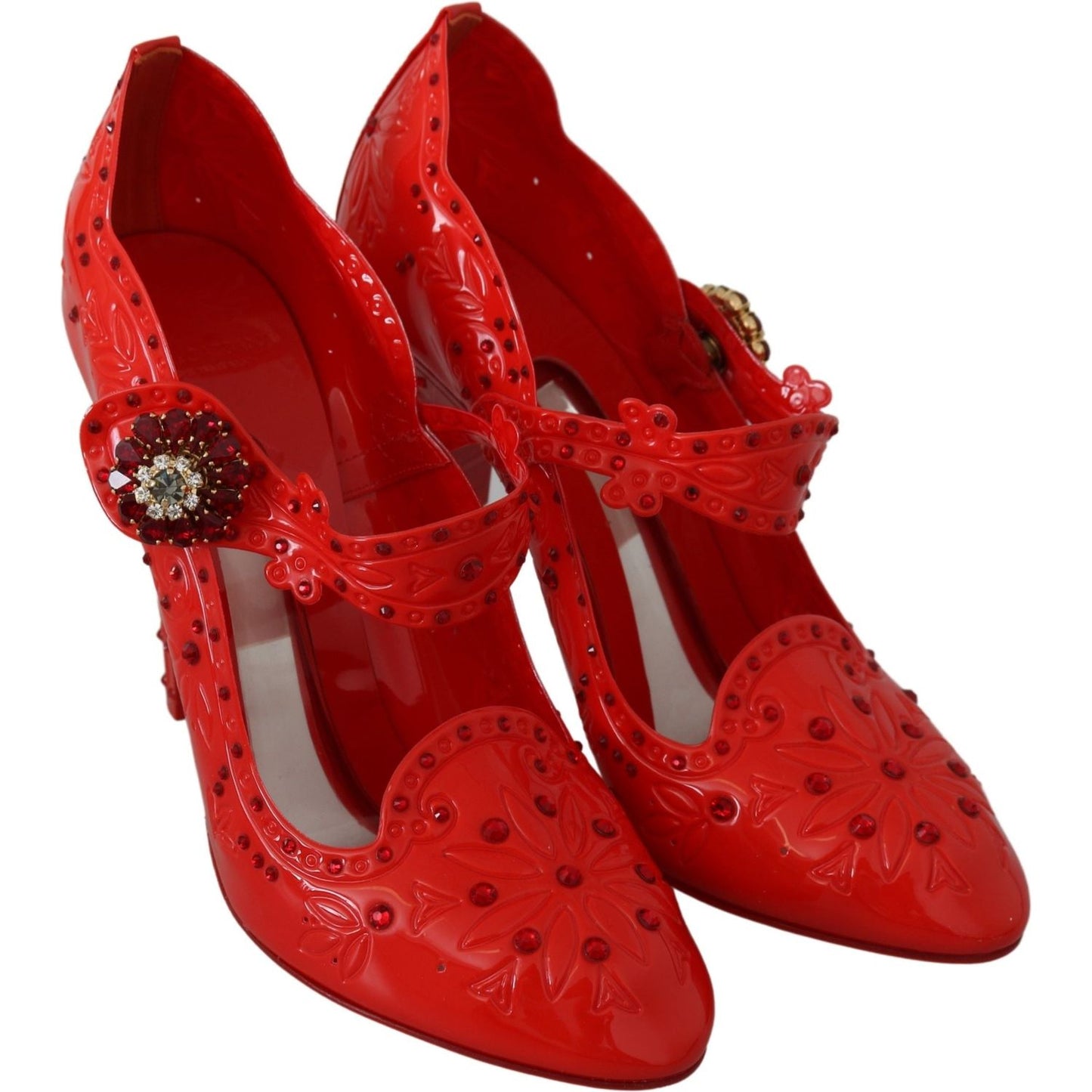 Dolce & Gabbana Chic Red Crystal Cinderella Pumps Dolce & Gabbana