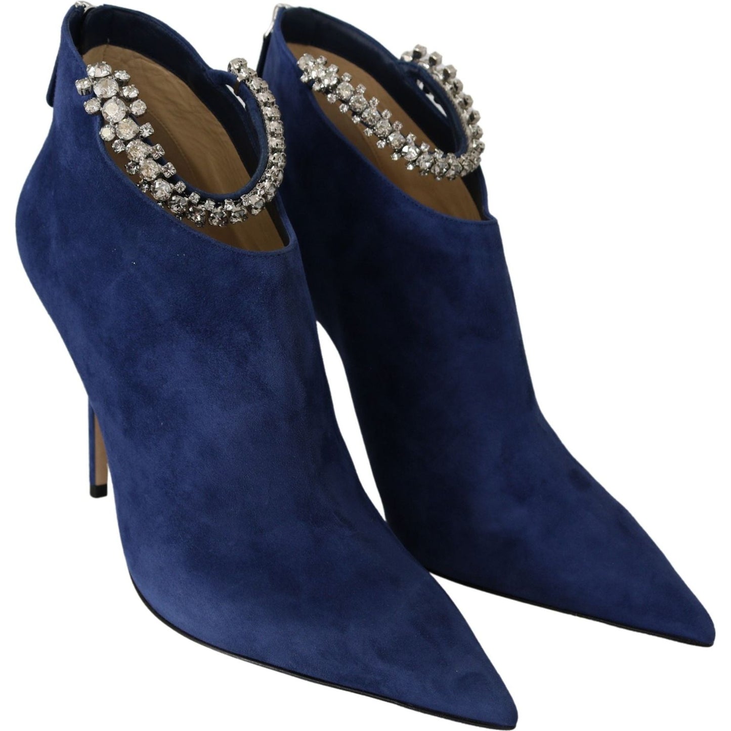 Jimmy Choo Pop Blue Leather Blaize 100 Boots Shoes