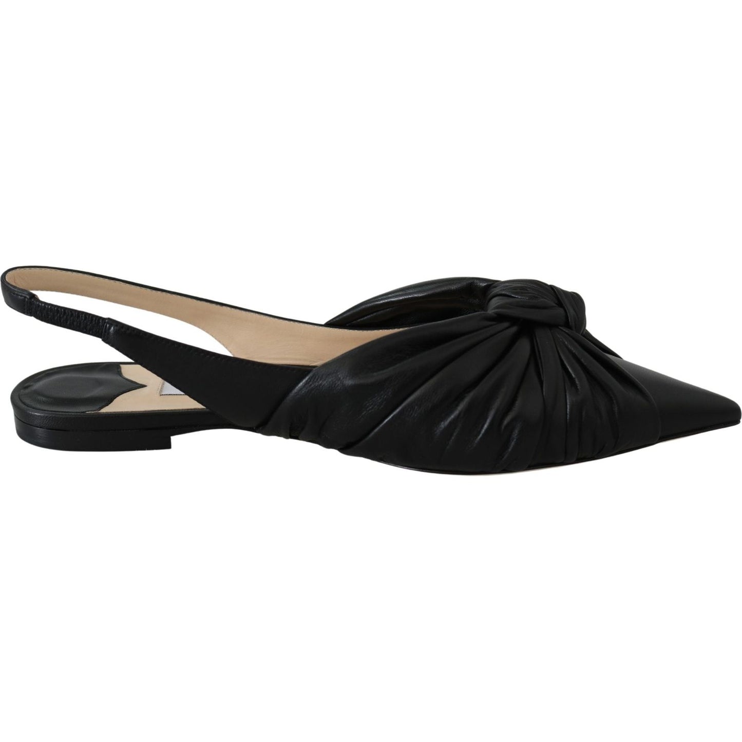 Jimmy Choo Elegant Pointed Toe Leather Flats Shoes Jimmy Choo