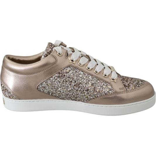 Jimmy Choo Ballet Pink Leather Miami Sneakers Jimmy Choo