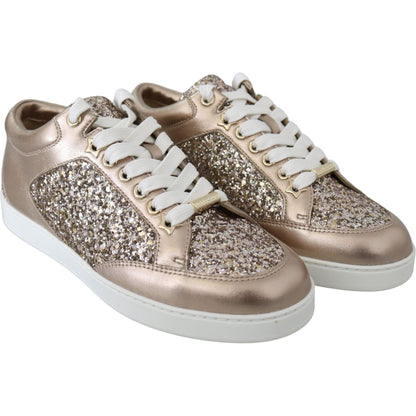 Jimmy Choo Ballet Pink Leather Miami Sneakers