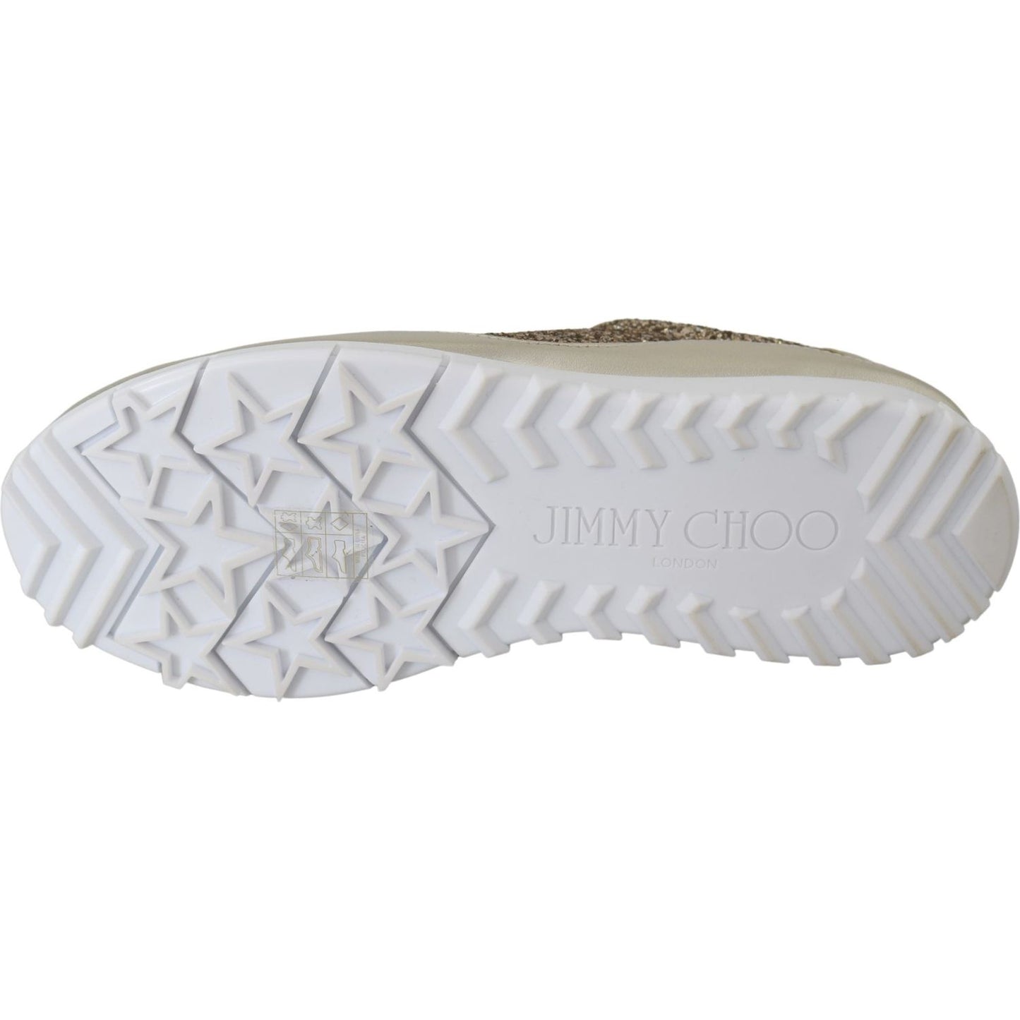 Jimmy Choo Gold Leather Antique Monza Sneakers