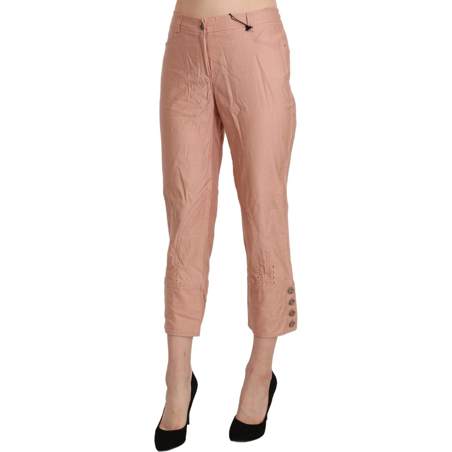 Ermanno Scervino Chic High Waist Cropped Cotton Trousers Ermanno Scervino