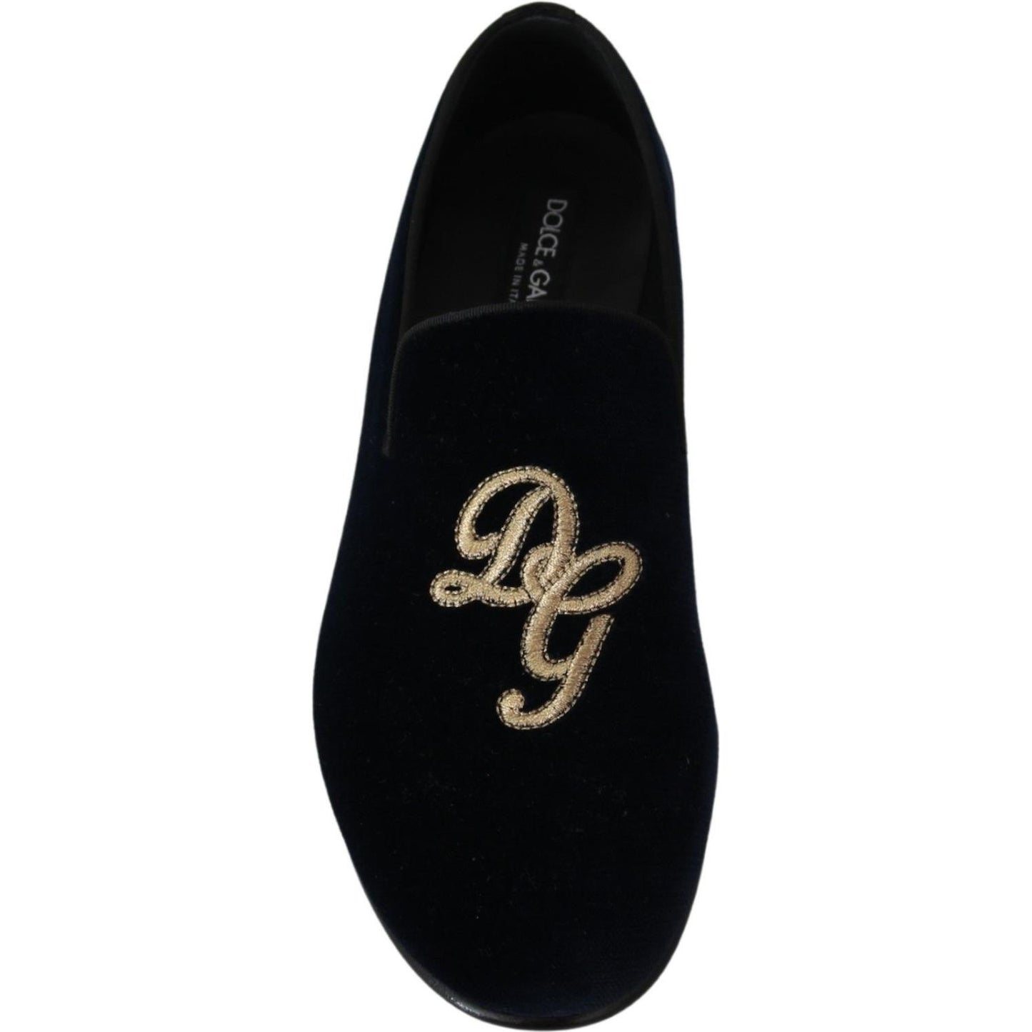 Dolce & Gabbana Elegant Blue Embroidered Loafers Dolce & Gabbana