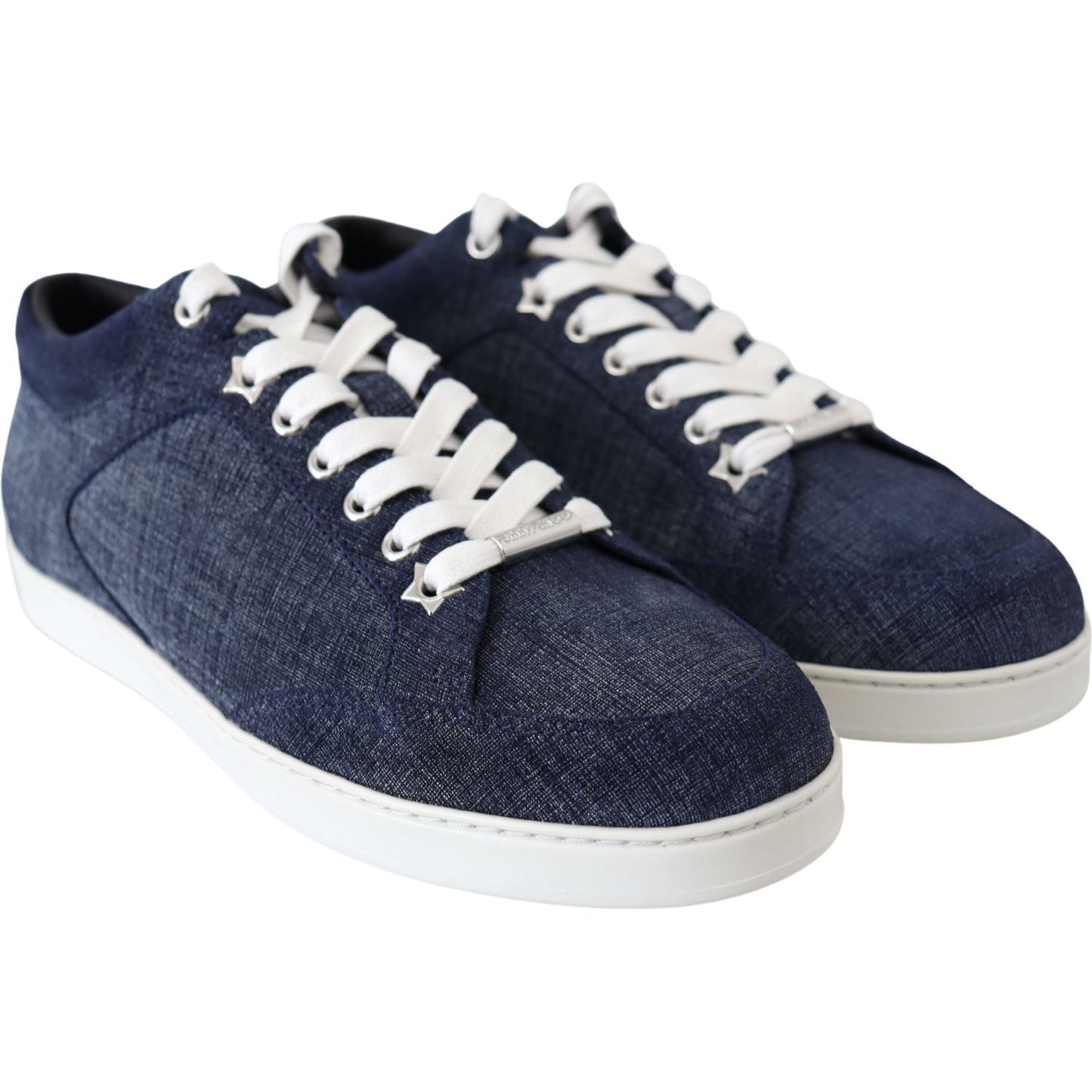 Jimmy Choo Chic Slip-On Blue Denim Suede Sneakers Jimmy Choo