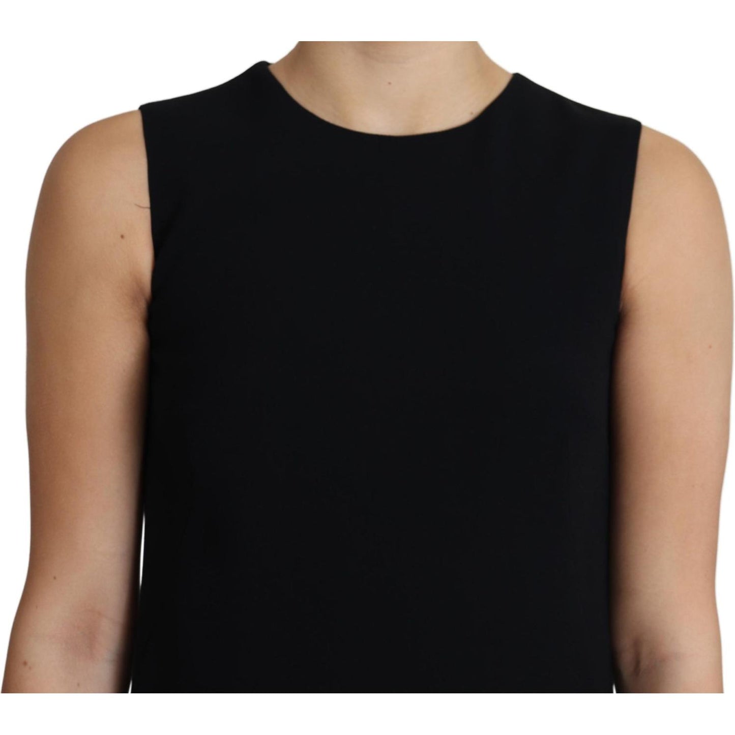 Dolce & Gabbana Elegant Sleeveless Black A-Line Mini Dress Dolce & Gabbana