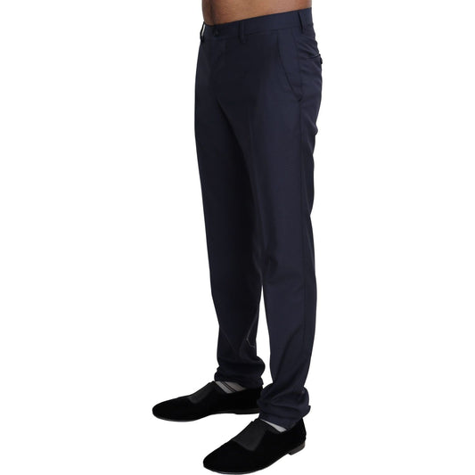 Dolce & Gabbana Elegant Slim Fit Wool Blend Dress Pants Dolce & Gabbana