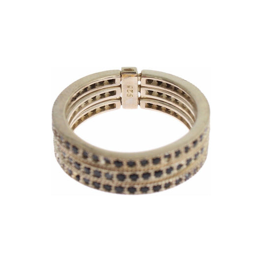 Nialaya Black CZ 925 Sterling Silver Womens Ring Nialaya