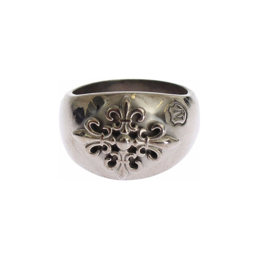 Sterling Silver Rhodium Men's Statement Ring