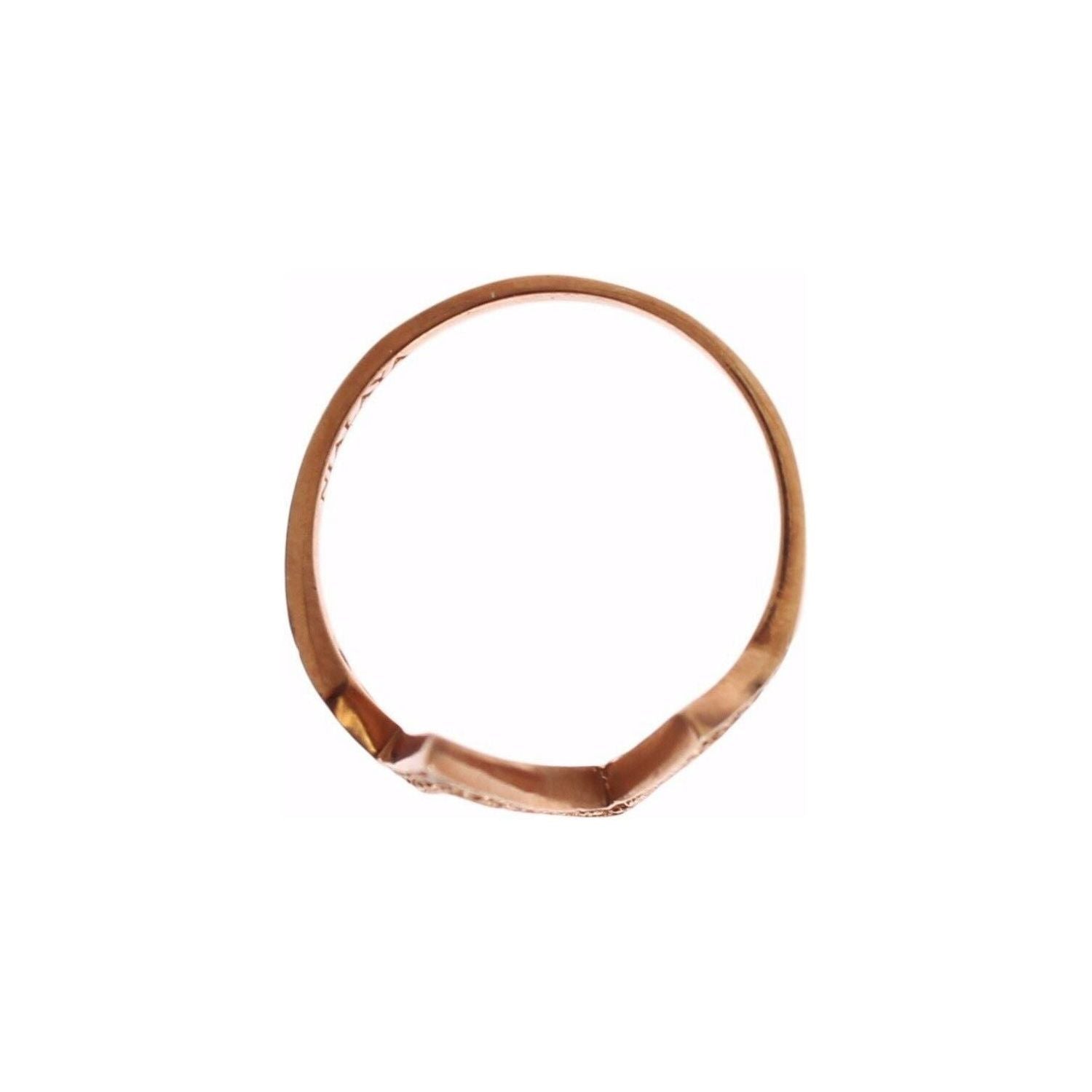 优雅粉红水晶镶嵌银戒指