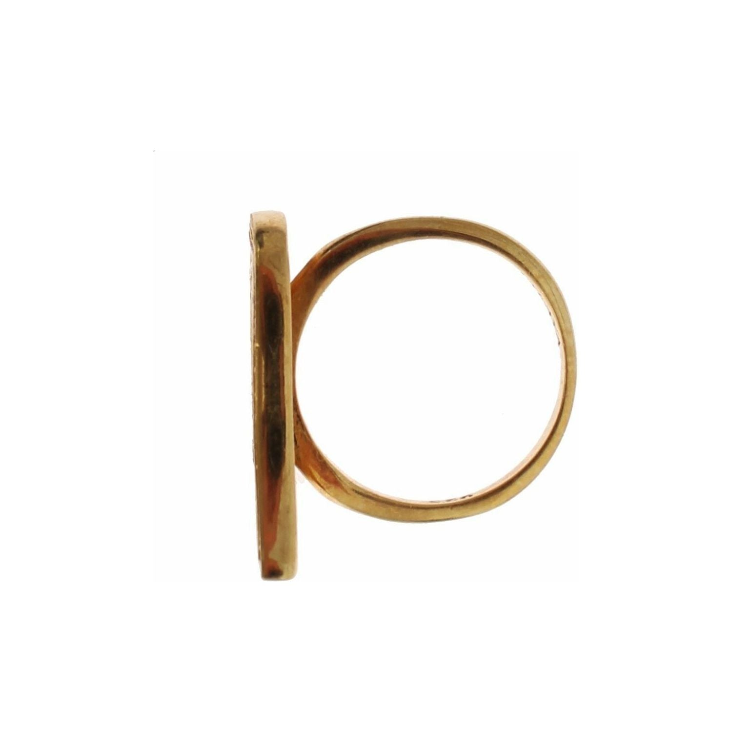 Nialaya Womens Clear CZ Gold 925 Silver Authentic Ring