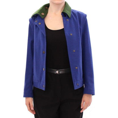 Andrea Incontri Habsburg Blue Green Wool Jacket Coat