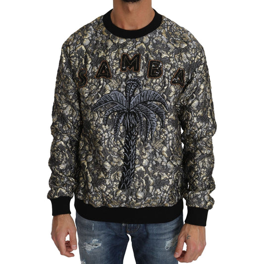 Dolce & Gabbana Multicolor SAMBA Jacquard Palmtree Pullover Sweater Dolce & Gabbana