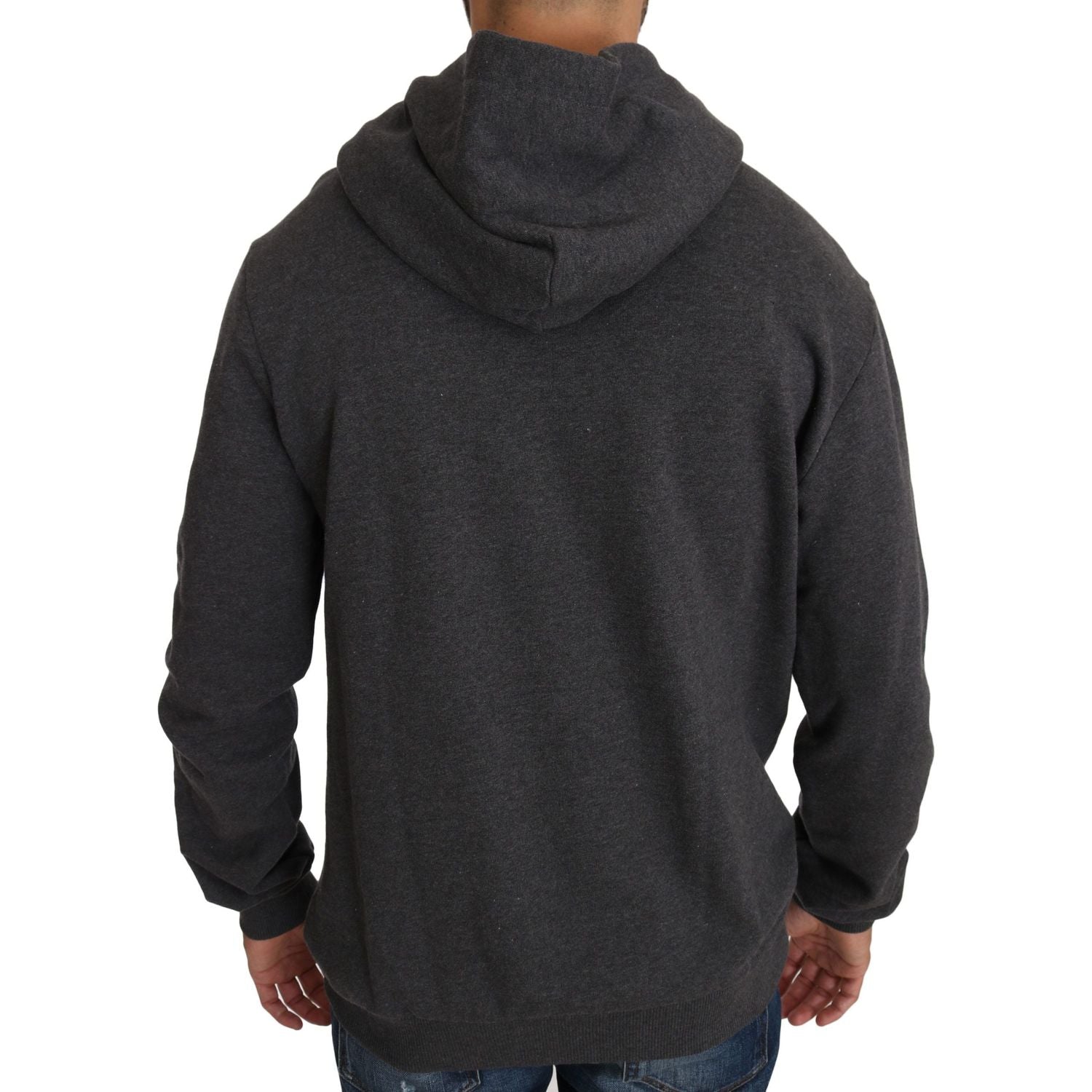 灰色水晶心形枪图案毛衣