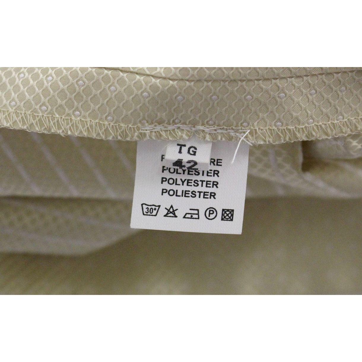 优雅米色无袖直筒连衣裙