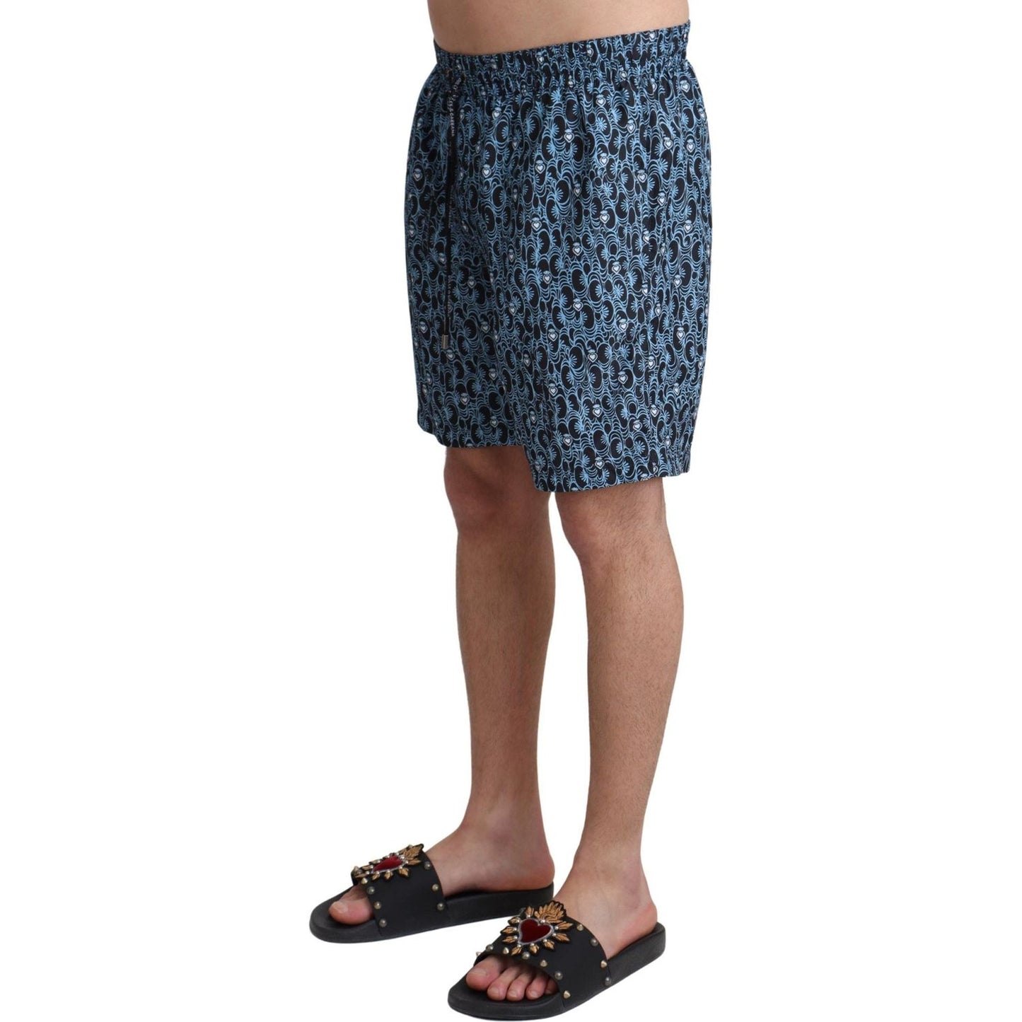 Dolce & Gabbana Chic Blue Drawstring Swim Trunks Dolce & Gabbana