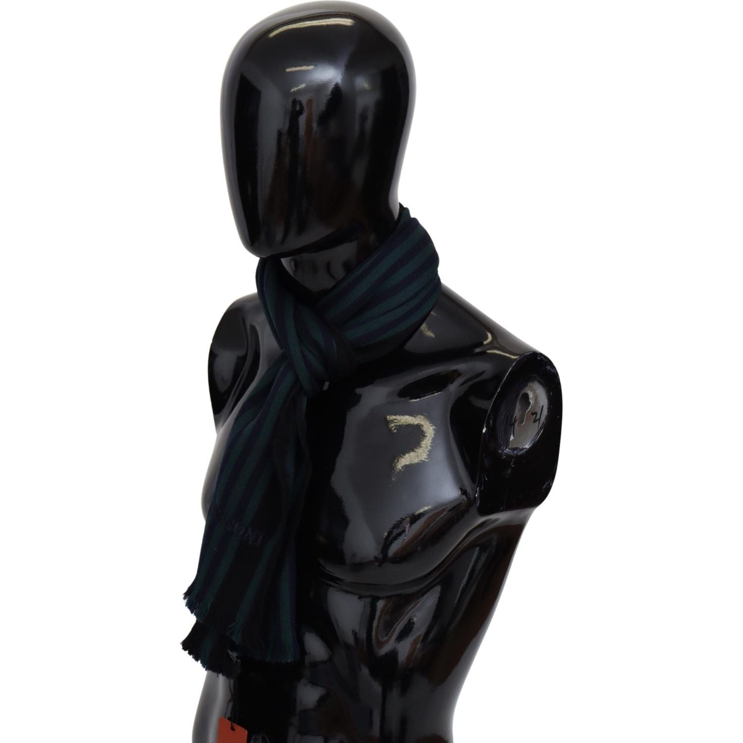 优雅多色流苏羊毛围巾