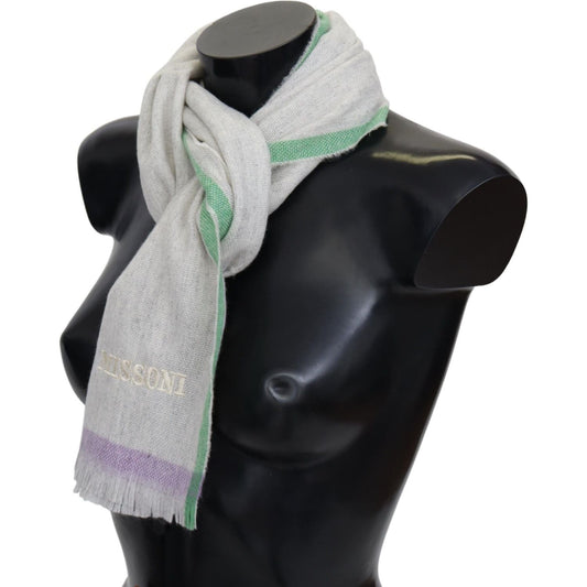 Missoni Elegant Cashmere Patterned Scarf Missoni