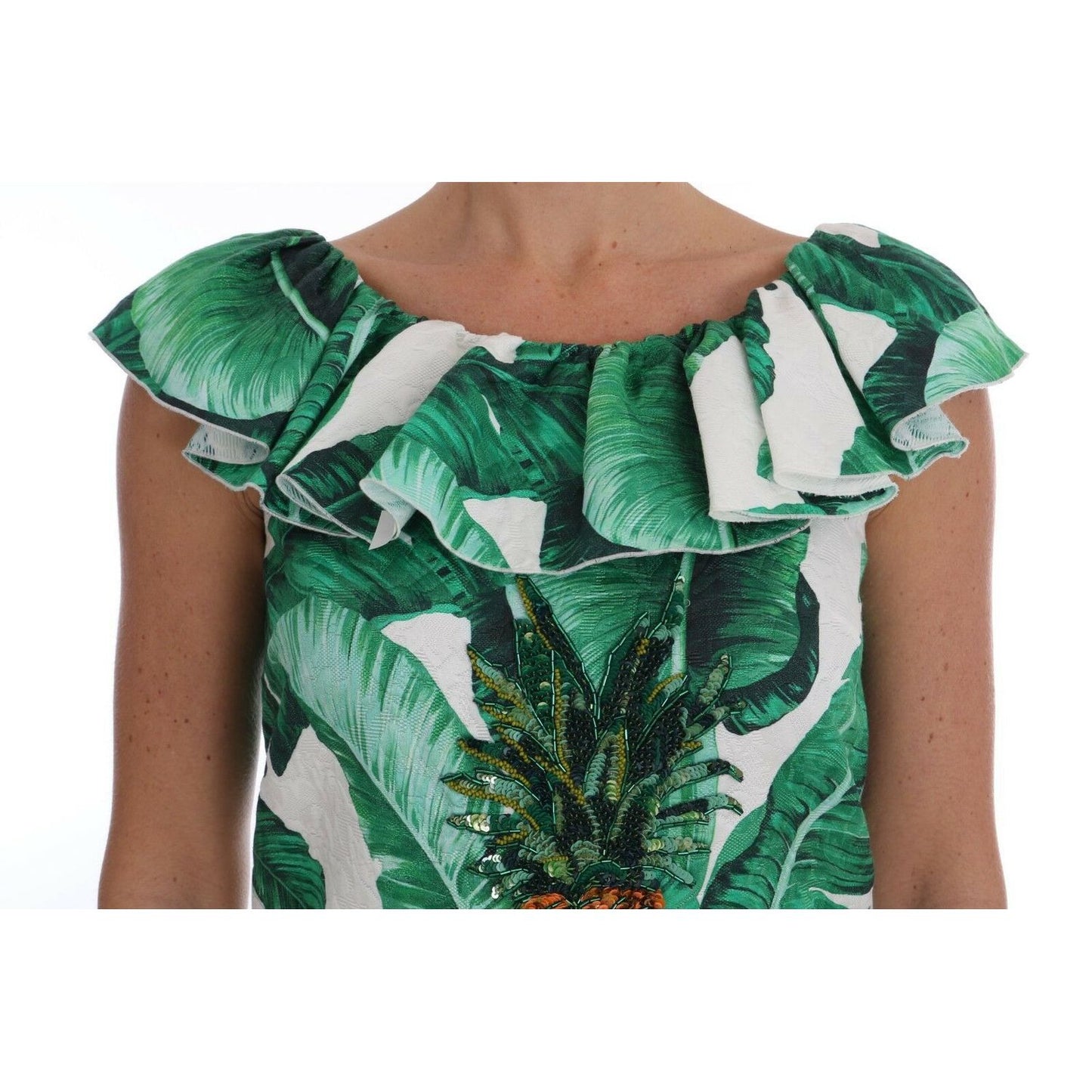 Dolce & Gabbana Pineapple Banana Sequins Blouse T-shirt
