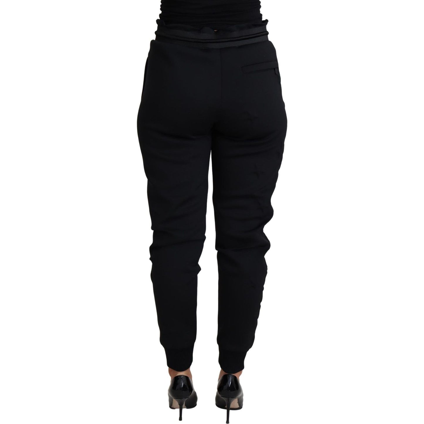 Dolce & Gabbana Black Polyester Neoprene Jogger Trouser Pants Dolce & Gabbana