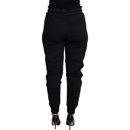 Dolce & Gabbana Black Polyester Neoprene Jogger Trouser Pants Dolce & Gabbana