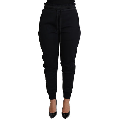 Dolce & Gabbana Black Polyester Neoprene Jogger Trouser Pants Dolce & Gabbana