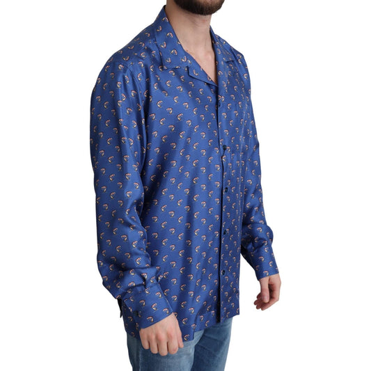 Silk Beach Chair Print Casual Shirt