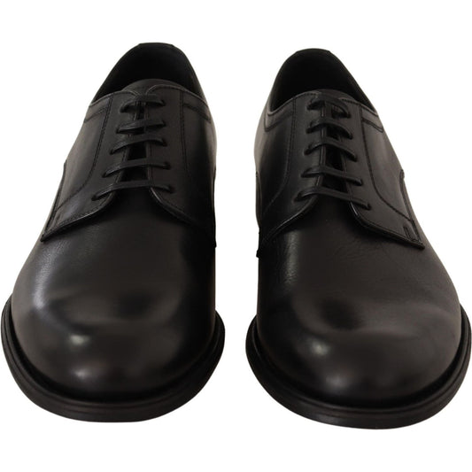 Dolce & Gabbana Elegant Black Derby Formal Shoes Dress Shoes Dolce & Gabbana