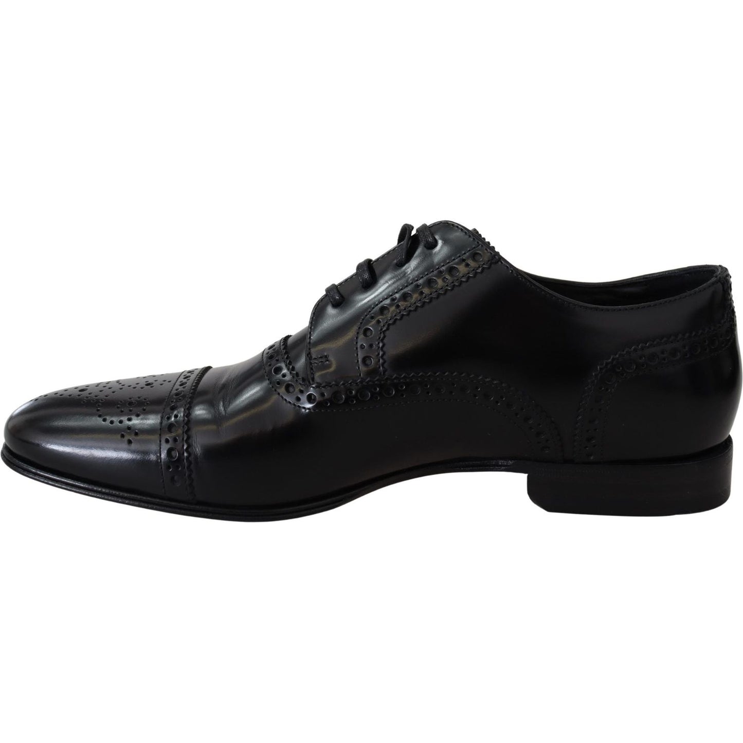 Dolce & Gabbana Elegant Black Leather Formal Derby Shoes Dolce & Gabbana