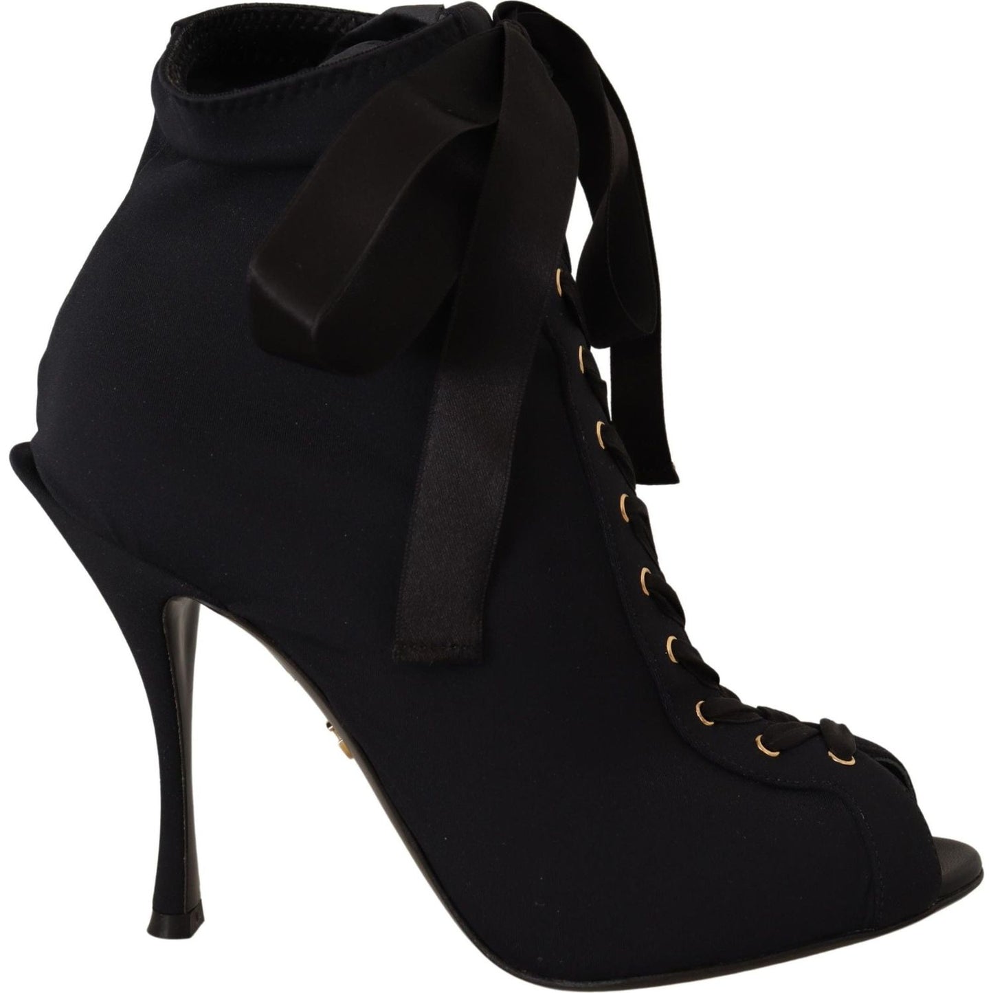 Dolce & Gabbana Elegant Ankle Open Toe Heel Boots