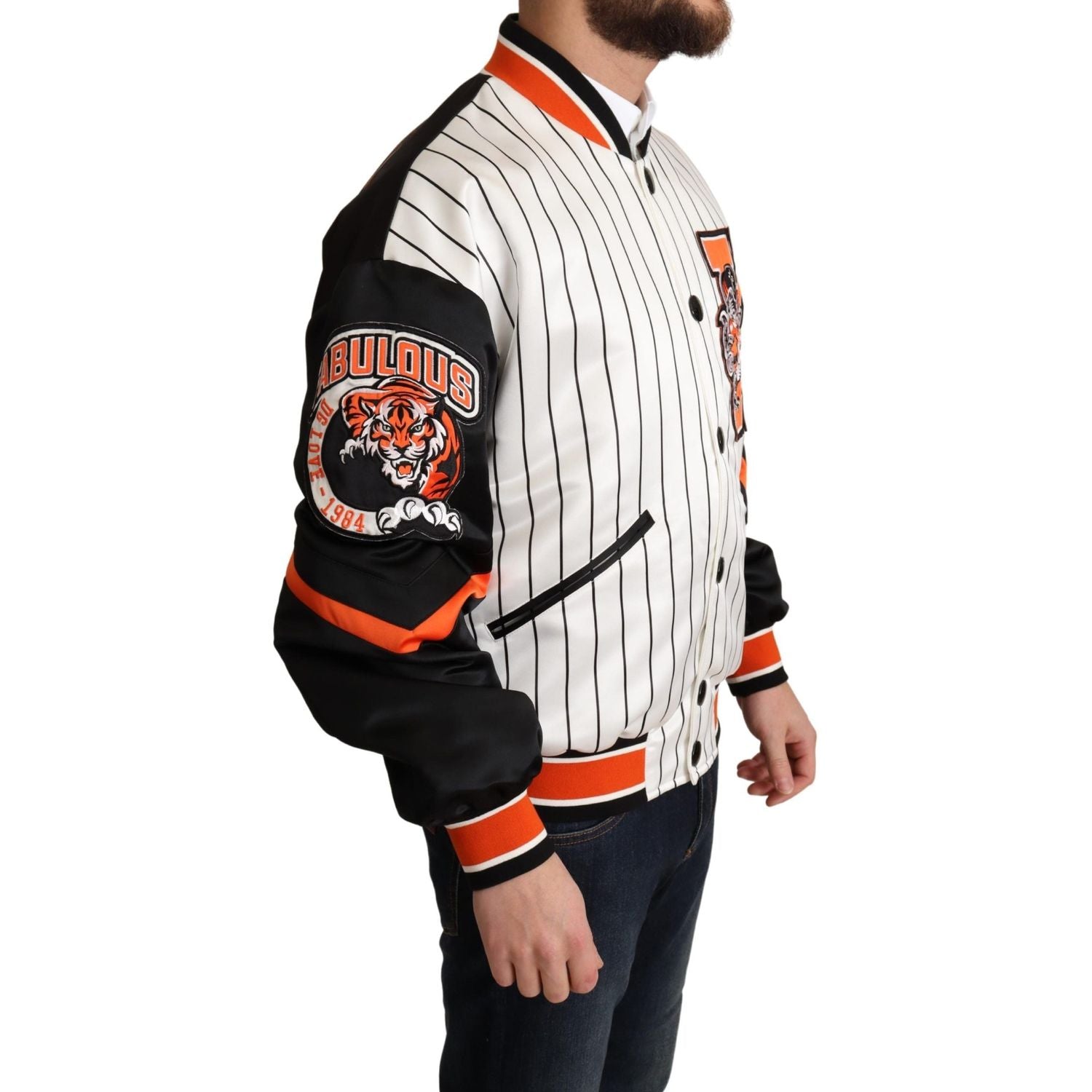 白色 Regal Lion 飞行员夹克