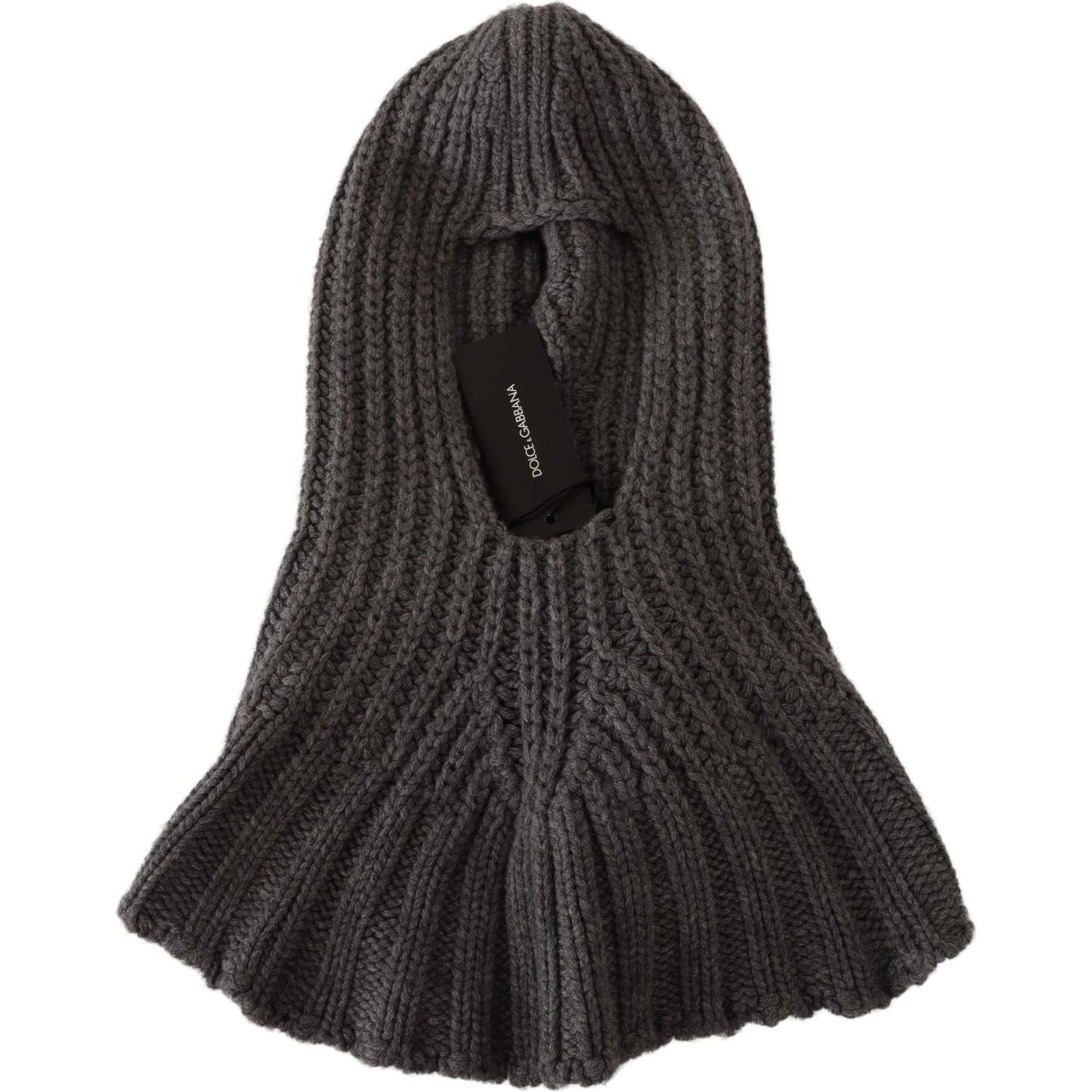 Dolce & Gabbana Gray 100% Cashmere Knitted Wrap One Size Scarf