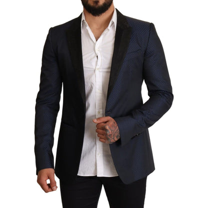 Dolce & Gabbana Blue Wool Slim Fit MARTINI Blazer Jacket