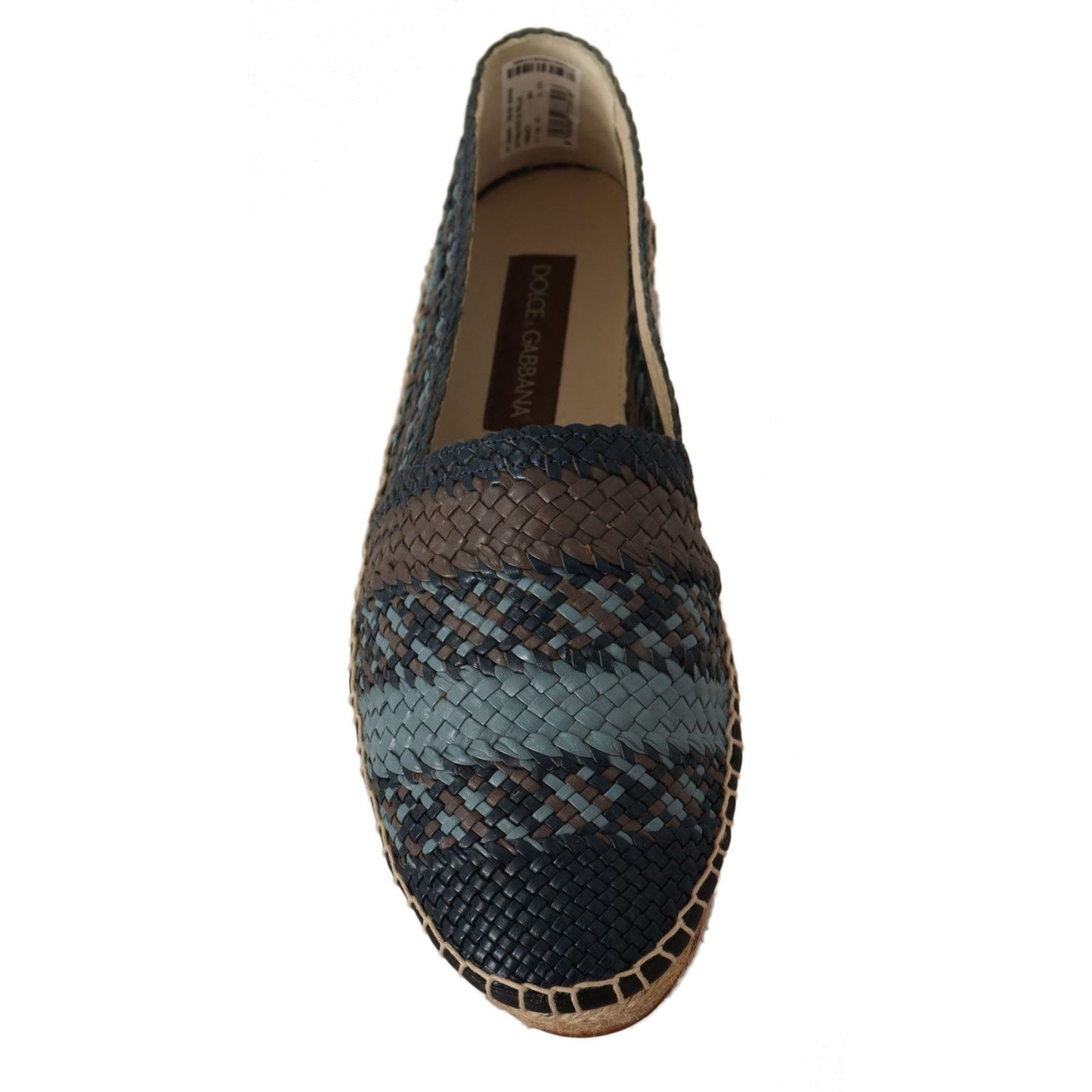 Dolce & Gabbana Blue Gray Slip On Buffalo Espadrille Shoes