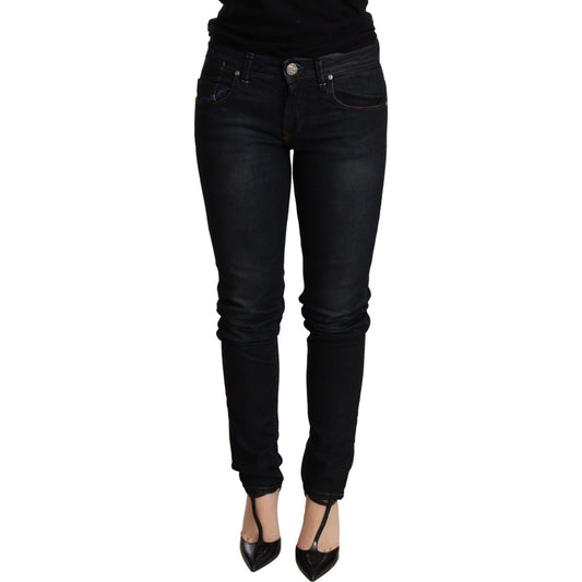 Acht Blue Washed Low Waist Skinny Denim Trouser Acht