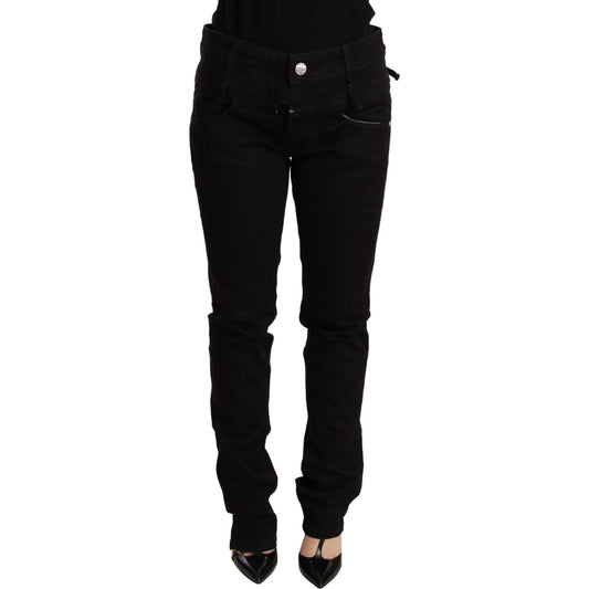 Acht Black Low Waist Skinny Denim Jeans Trouser Acht