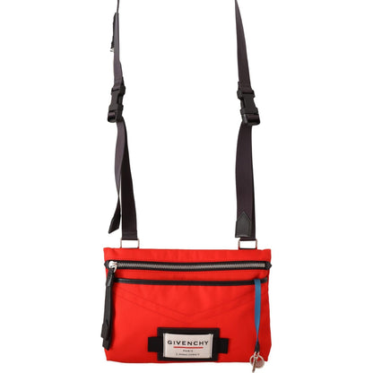 Givenchy Red Polyamide Downtown Flat Crossbody Bag
