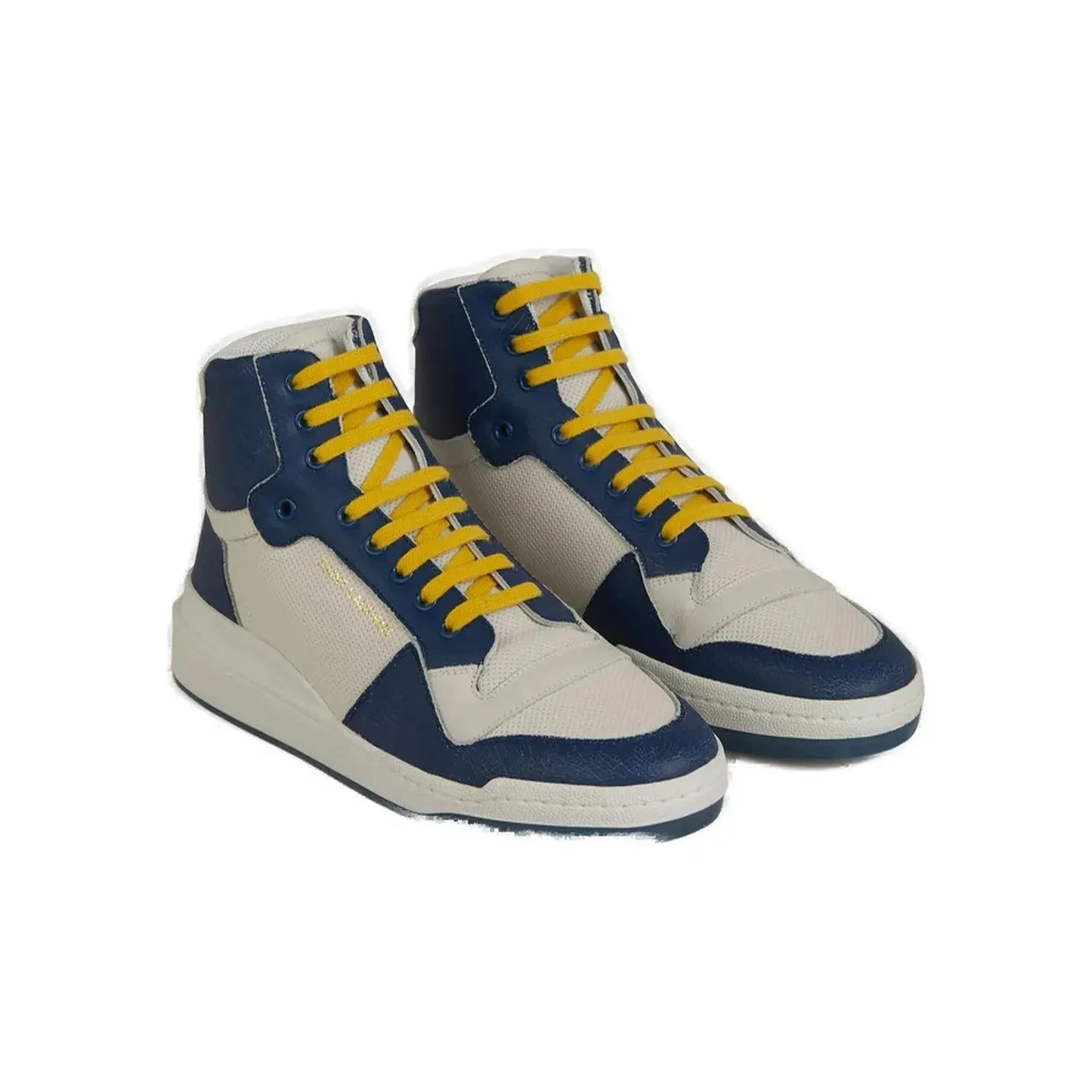 Saint Laurent Elevate Your Style with Mid-Top Blue Luxury Sneakers MAN SNEAKERS Saint Laurent