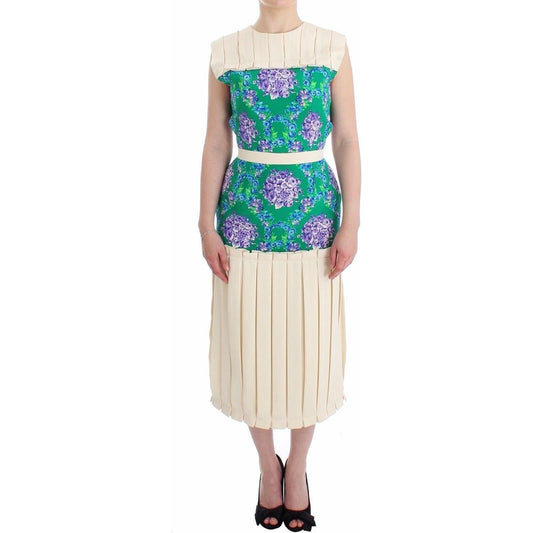 Caterina Gatta Multicolor Dress Gown Floral Sleeveless Gown