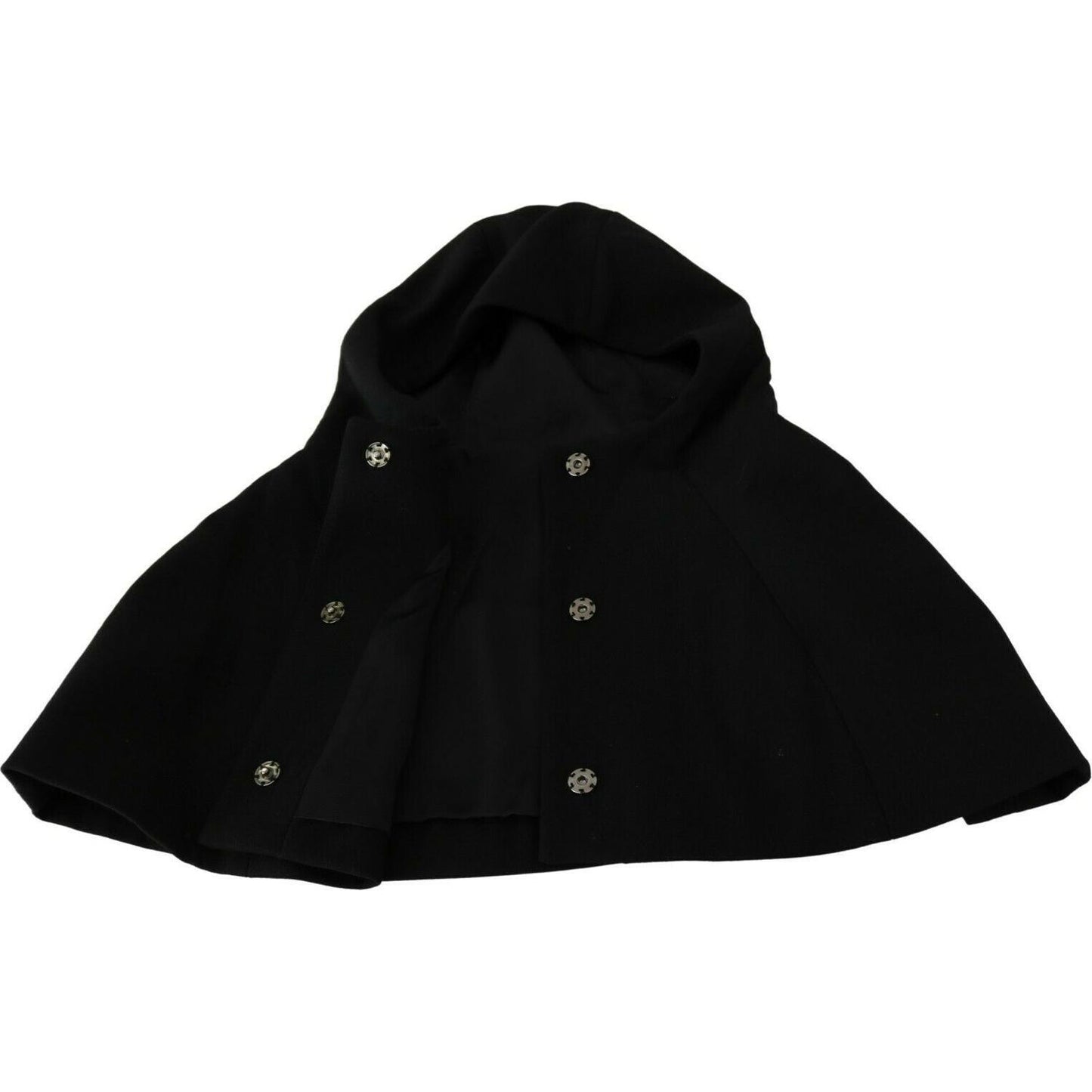 Dolce & Gabbana Black Wool Whole Head Hooded Scarf Hat
