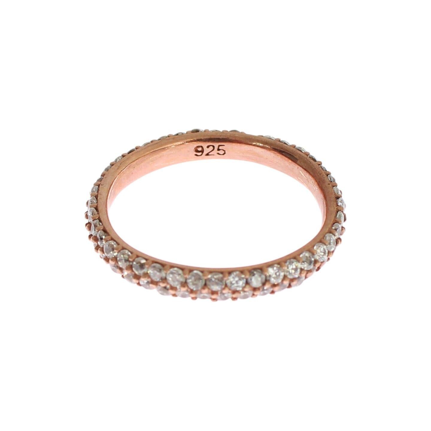 Nialaya Chic Pink Crystal-Encrusted Silver Ring Ring Nialaya