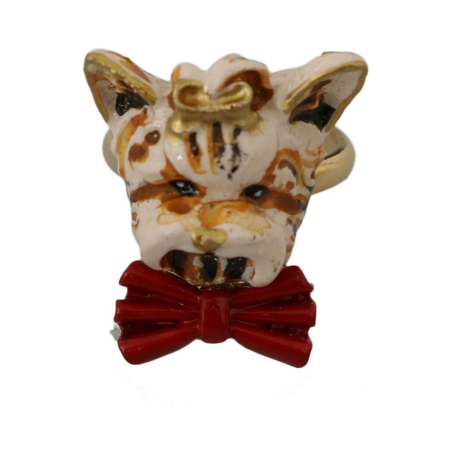 优雅犬形吊饰女士戒指