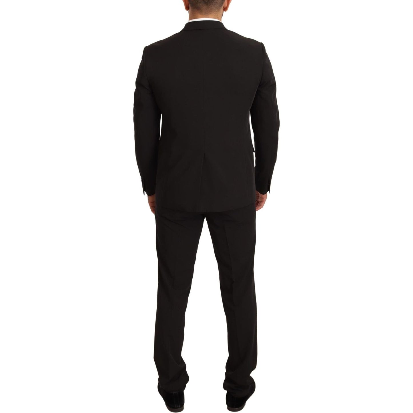 Domenico Tagliente Black Polyester Slim 2 Piece Set TAGLIENTE Suit Domenico Tagliente