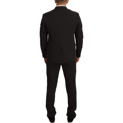 Domenico Tagliente Black Polyester Slim 2 Piece Set TAGLIENTE Suit Domenico Tagliente